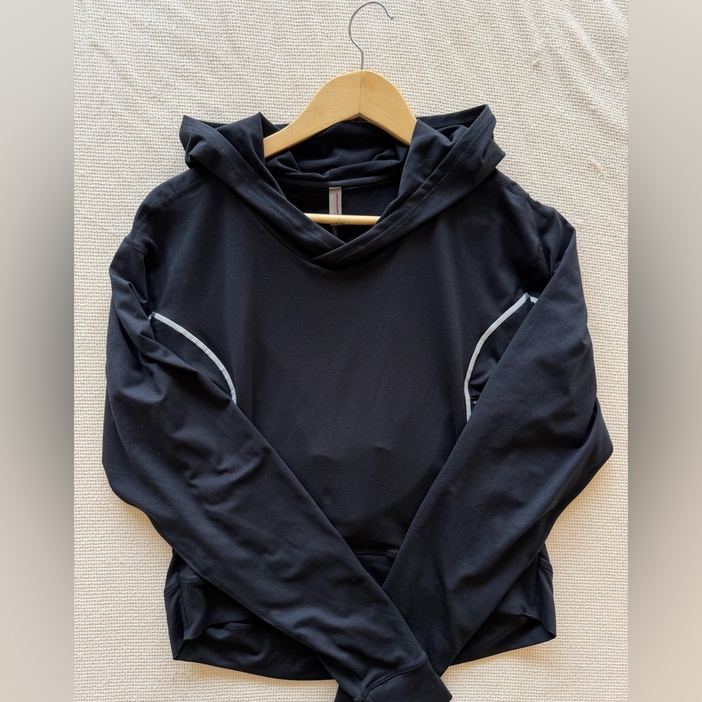 Free People Movement Woman’s Black‎ Reflective Hoodie Sweater